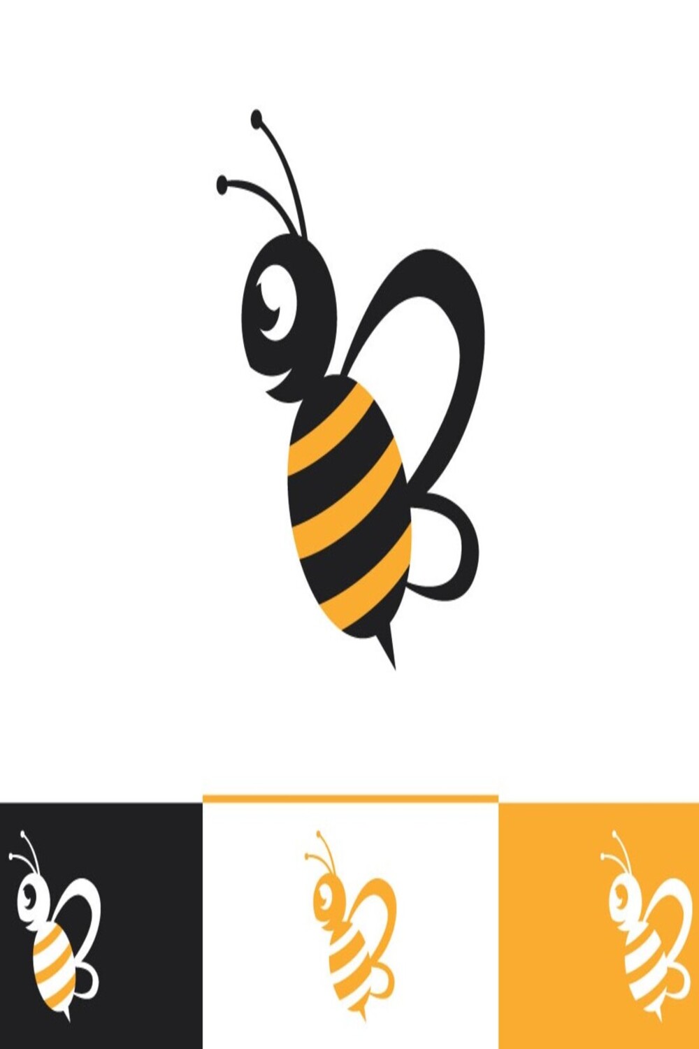 Bee Logo Vector for Farming Industry pinterest image.