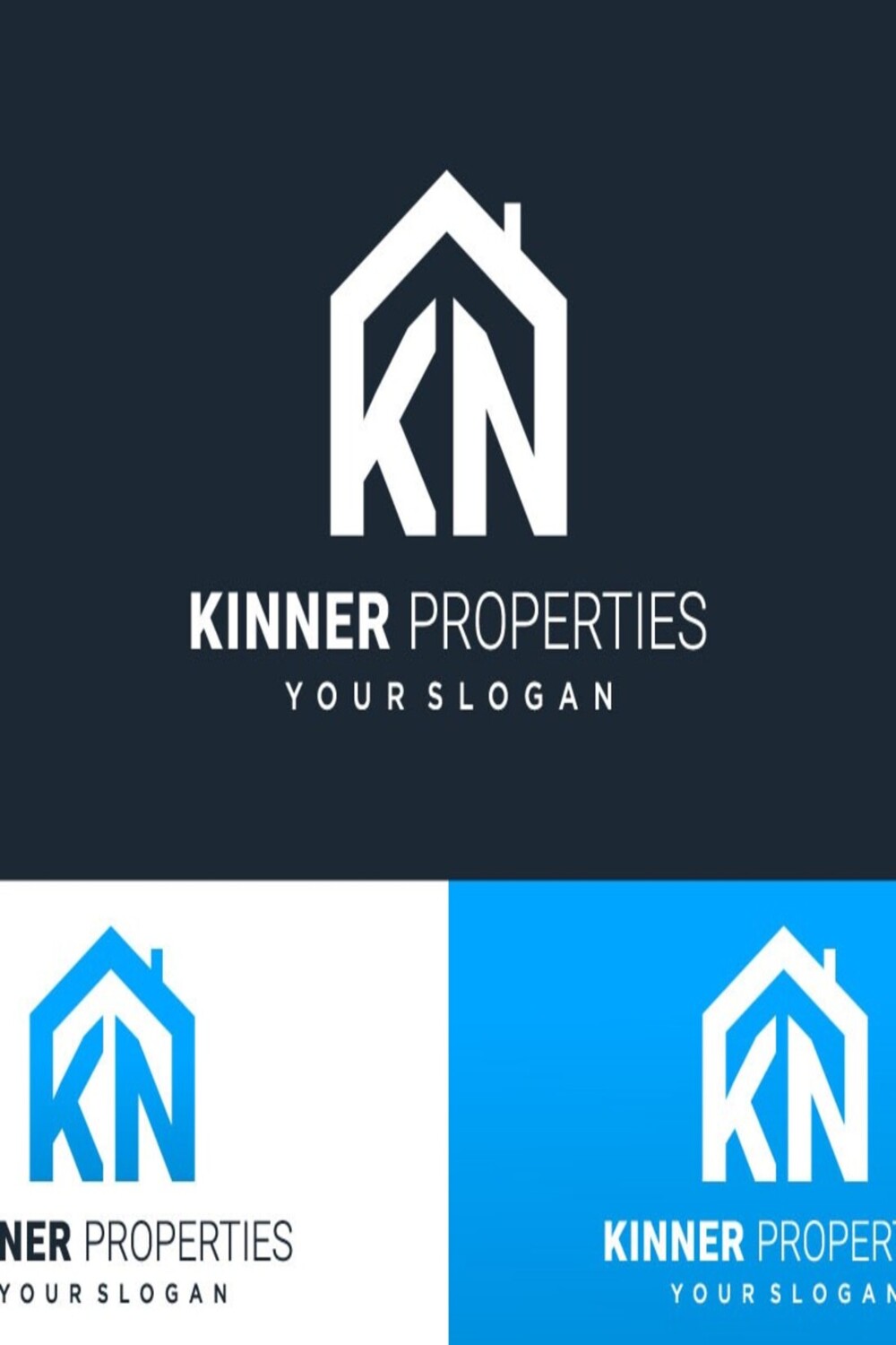 KN House Logo Vector Design pinterest image.