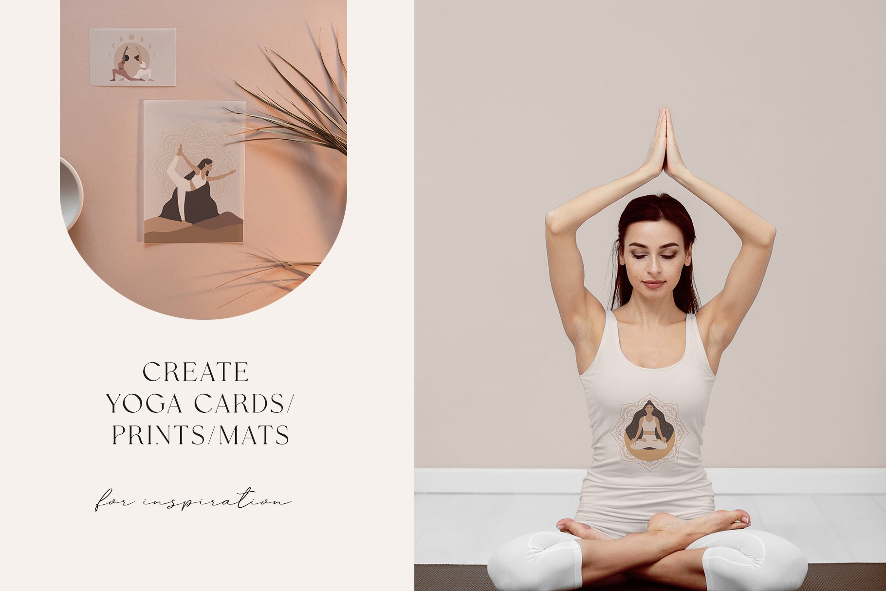 Create yoga cards, prints, mats.