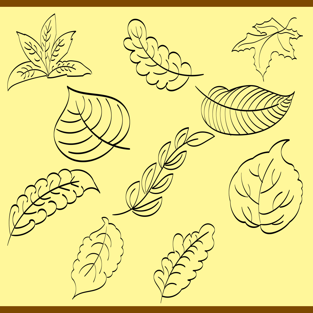 10 Autumn Leaves Design yellow preview.