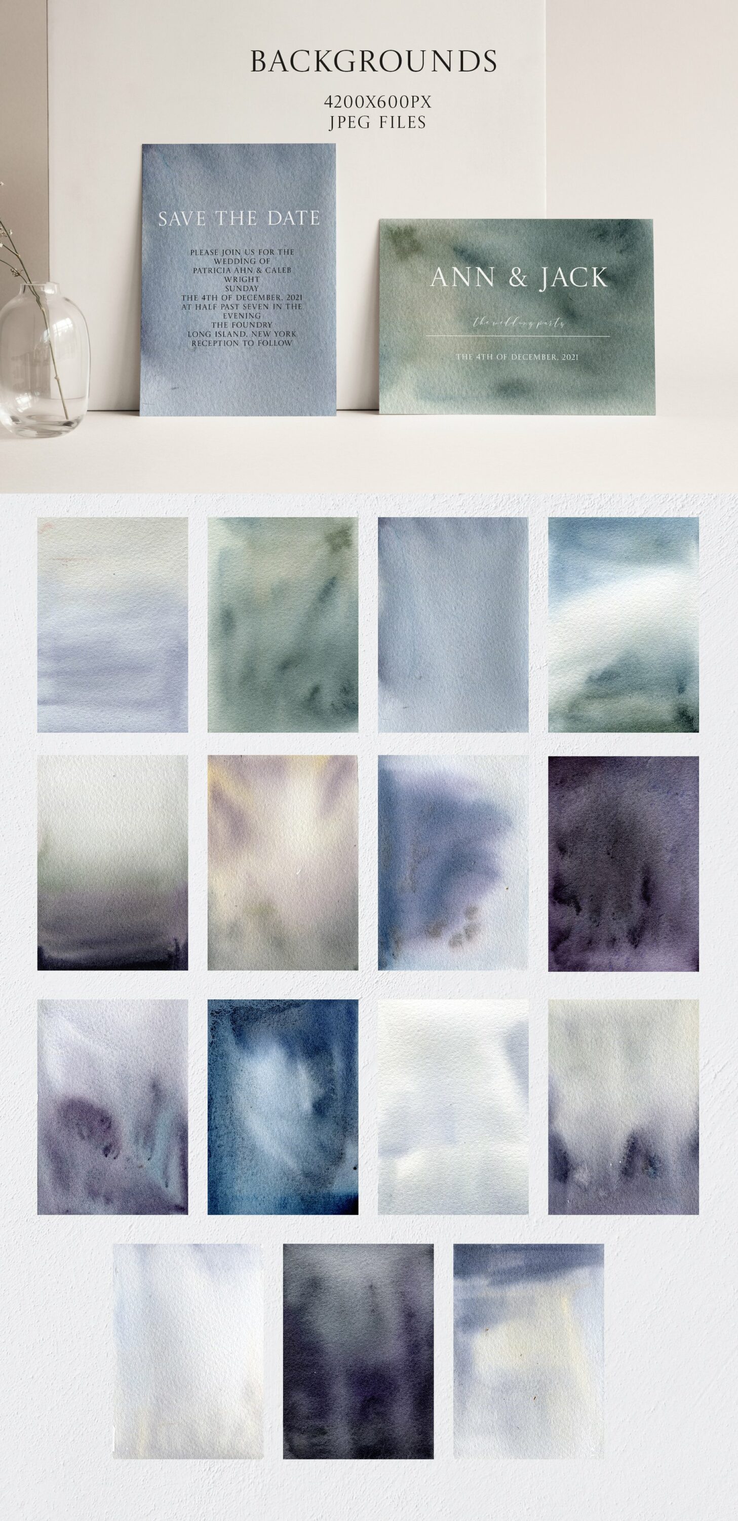 The are a lot of watercolor backgrounds.