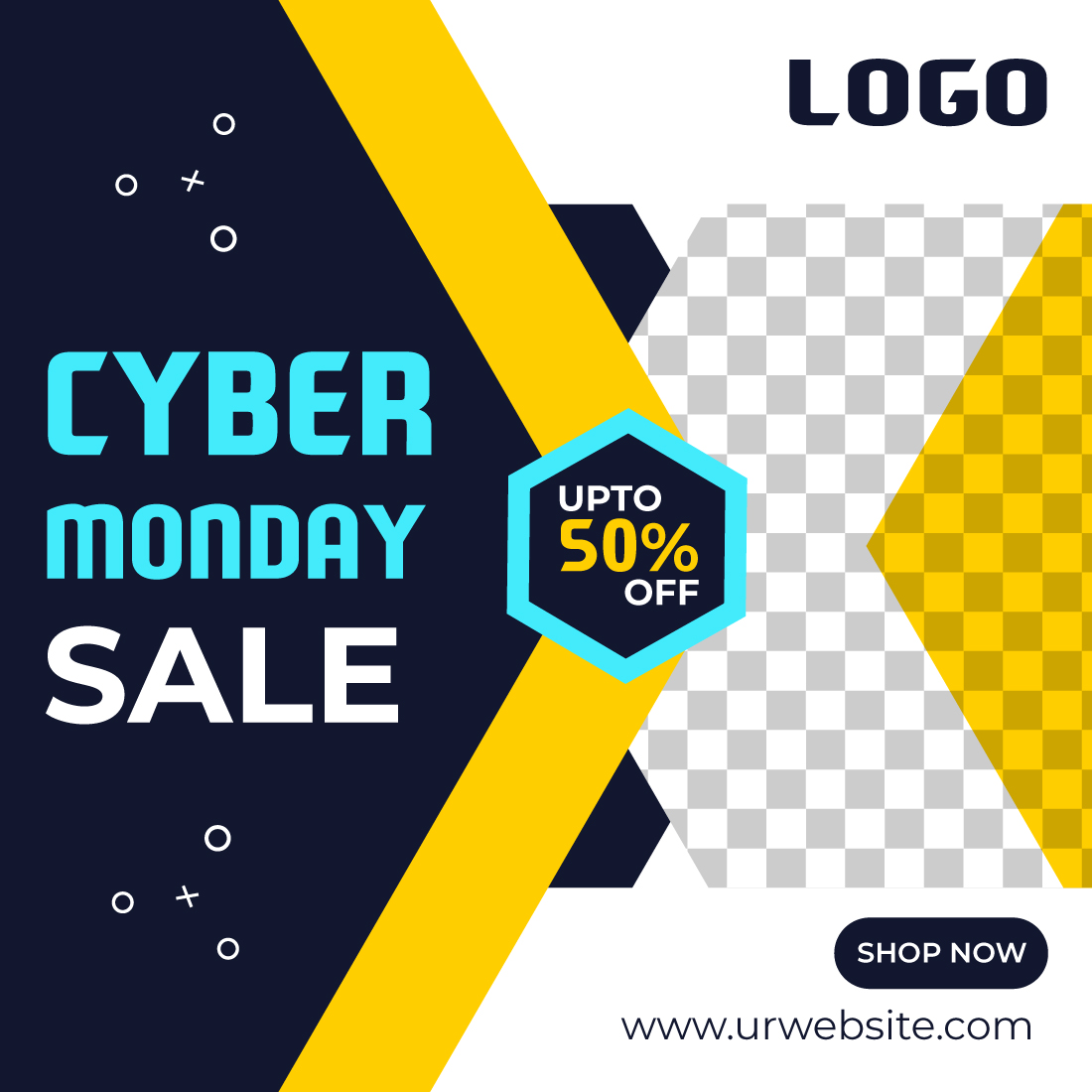 5 Cyber Monday Super Sale Social Media Post Template Pack Vol-01 preview image.