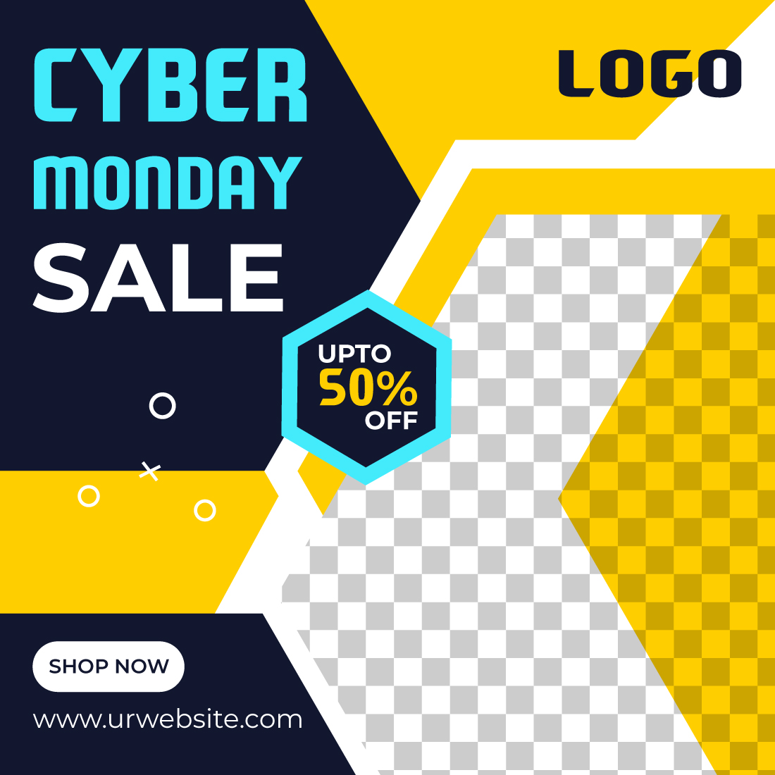 Cyber Monday Super Sale Social Media Post Template Pack Vol-01 preview image.