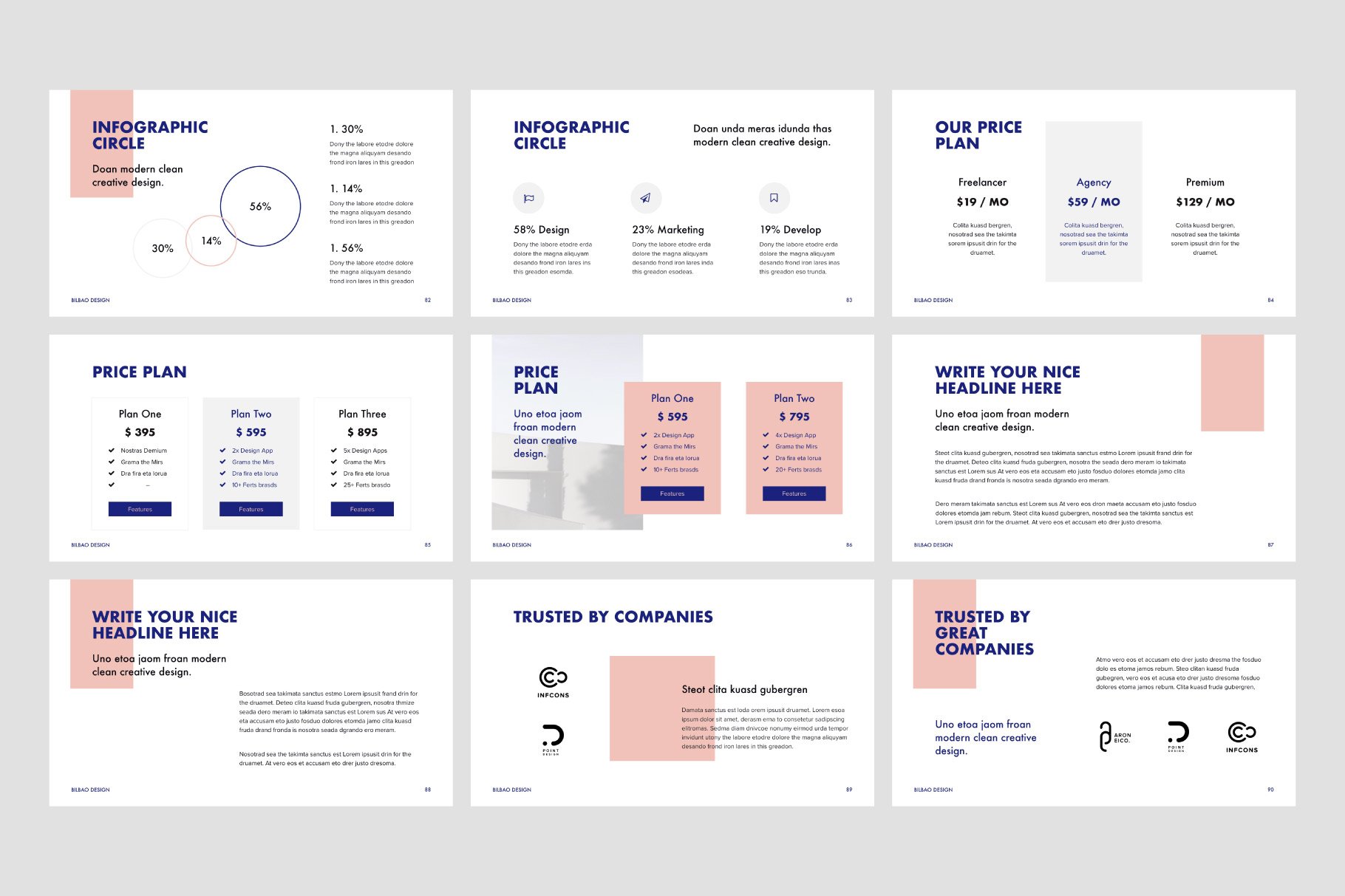 Light business template with a cool colors mix.