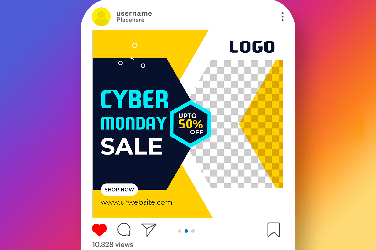 5 Cyber Monday Super Sale Social Media Post Template Pack for your sale design.