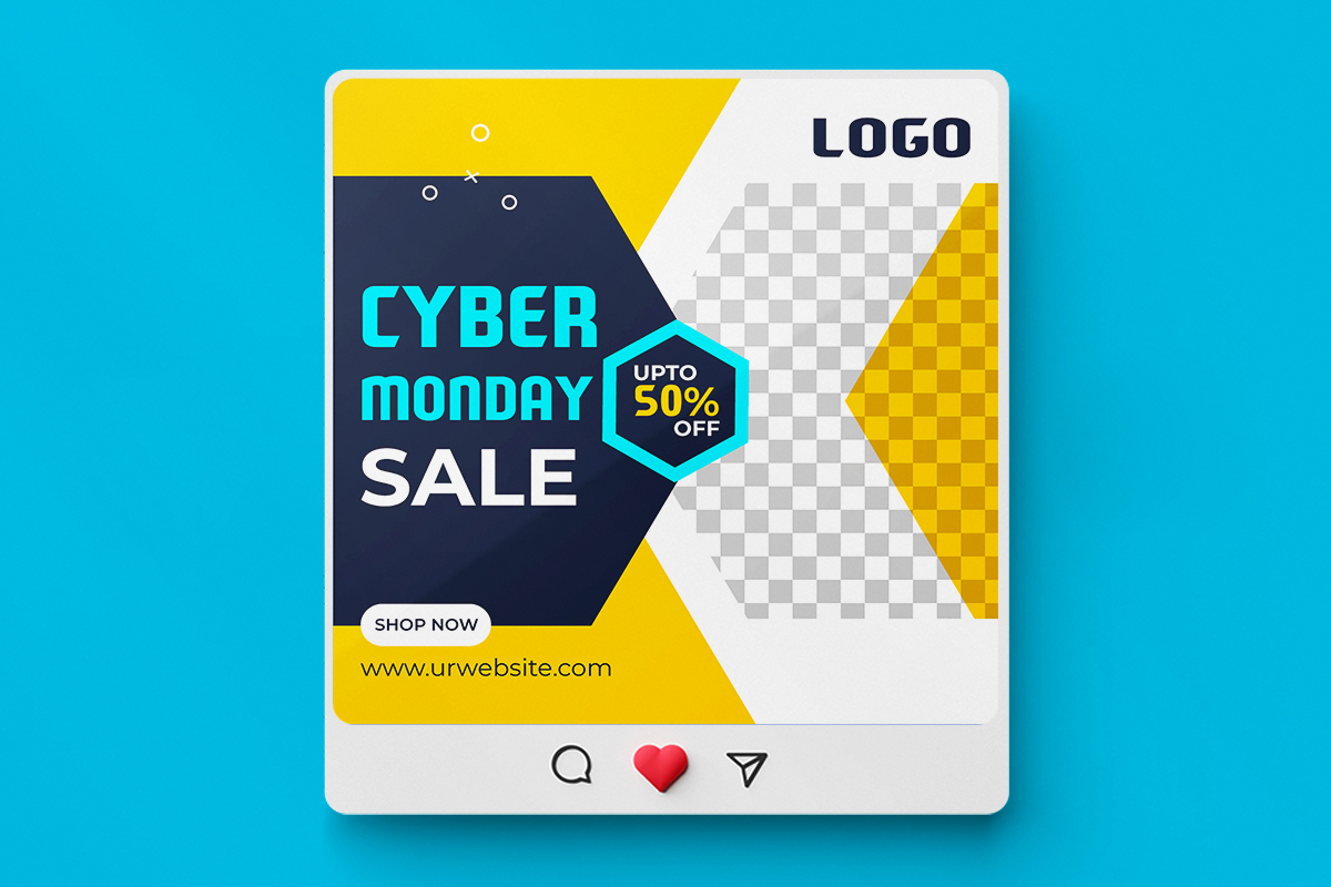 5 Cyber Monday Super Sale Social Media Post Template Pack for big sale time.