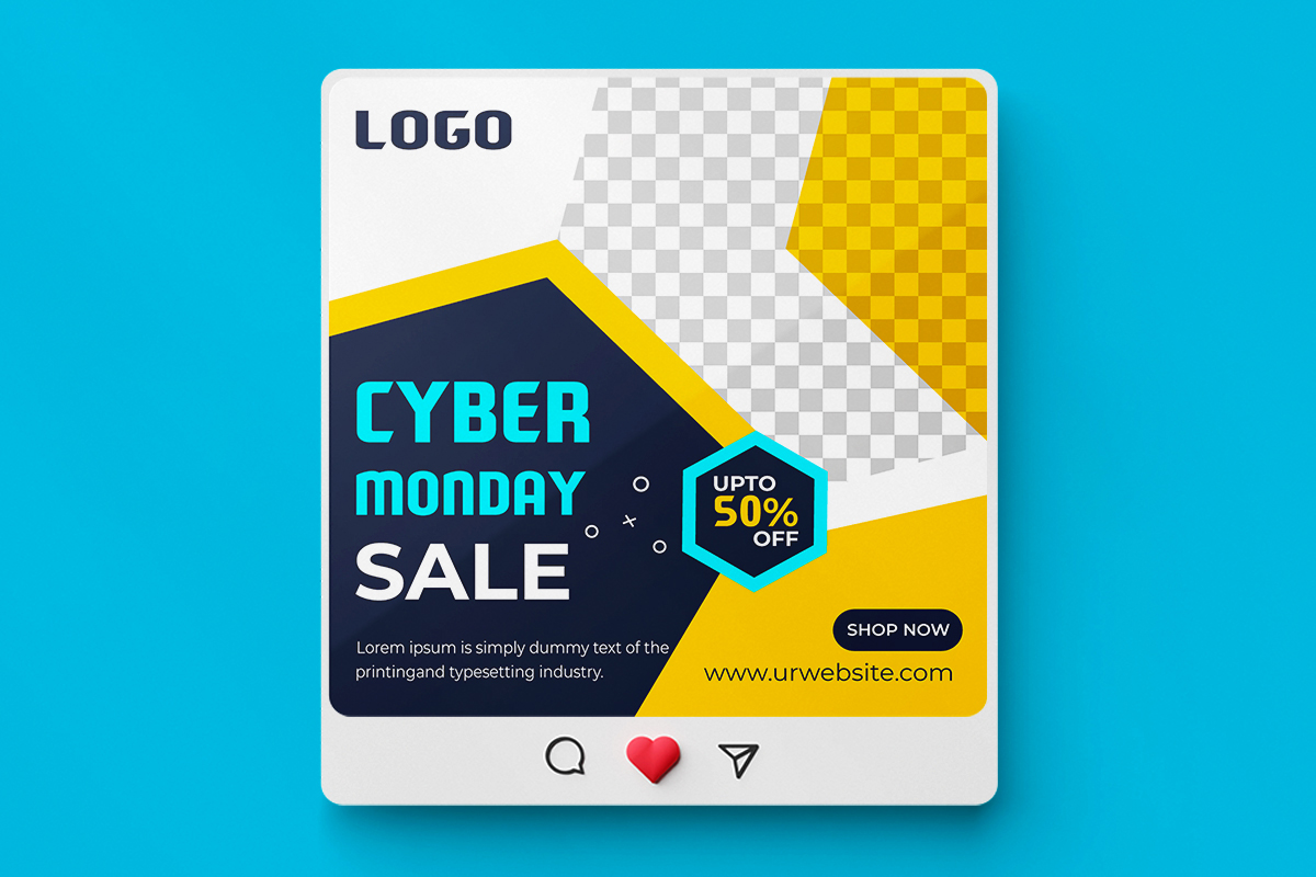 5 Cyber Monday Super Sale Social Media Post Template Pack.