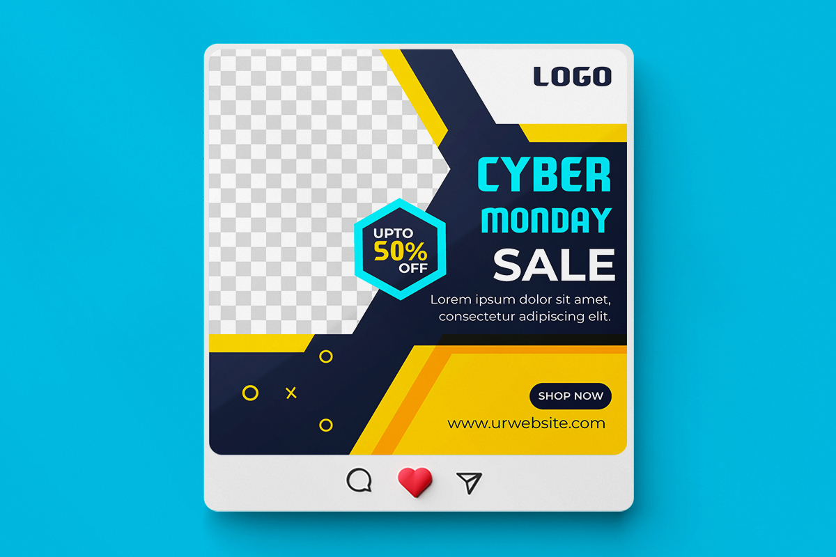 Cyber Monday Super Sale Social Media Post Template Pack exclusive design.