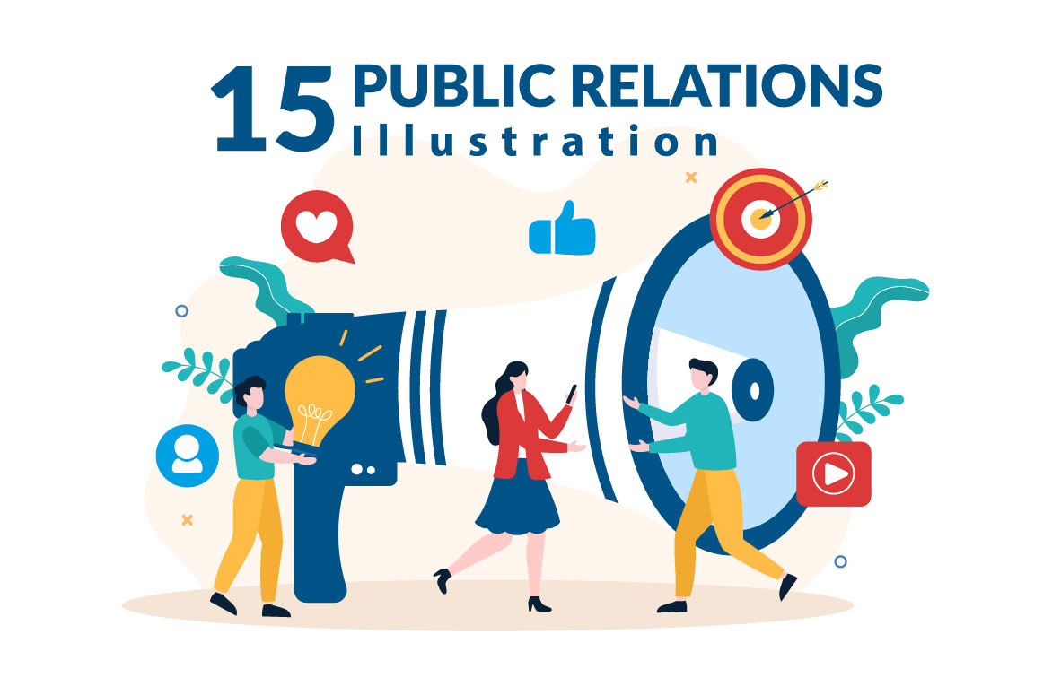 15 Public Relations Illustration facebook image.