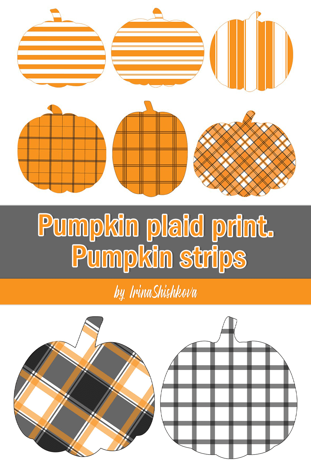 pumpkin plaid print. pumpkin strips pinterest