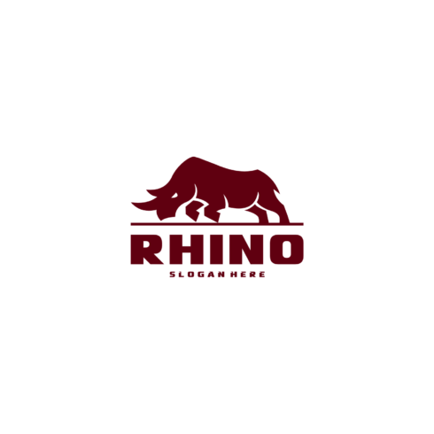 Rhino Animal Logo Vector Design presentation.