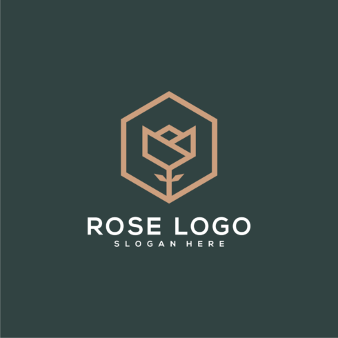 Rose Flower Logo Vector Design presentation.