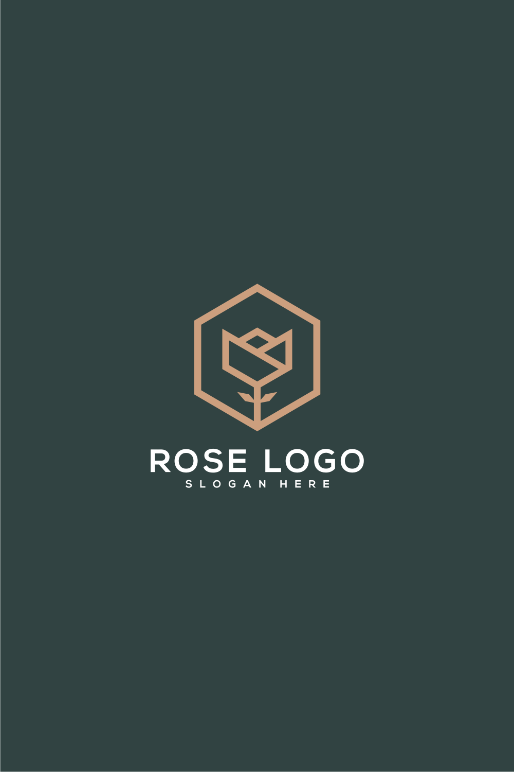 Rose Flower Logo Vector Design Pinterest preview.