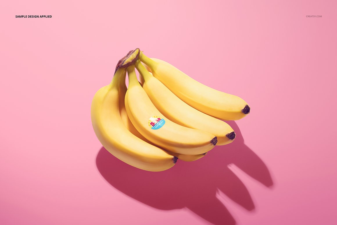 Banana images with adorable round stickers.
