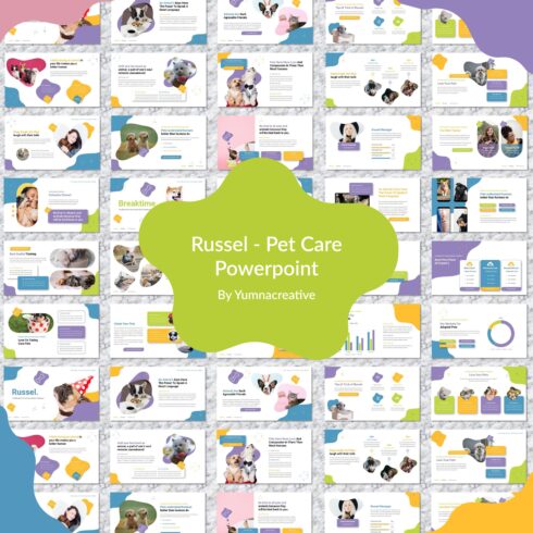 Russel Pet Care PowerPoint Template - main image preview.
