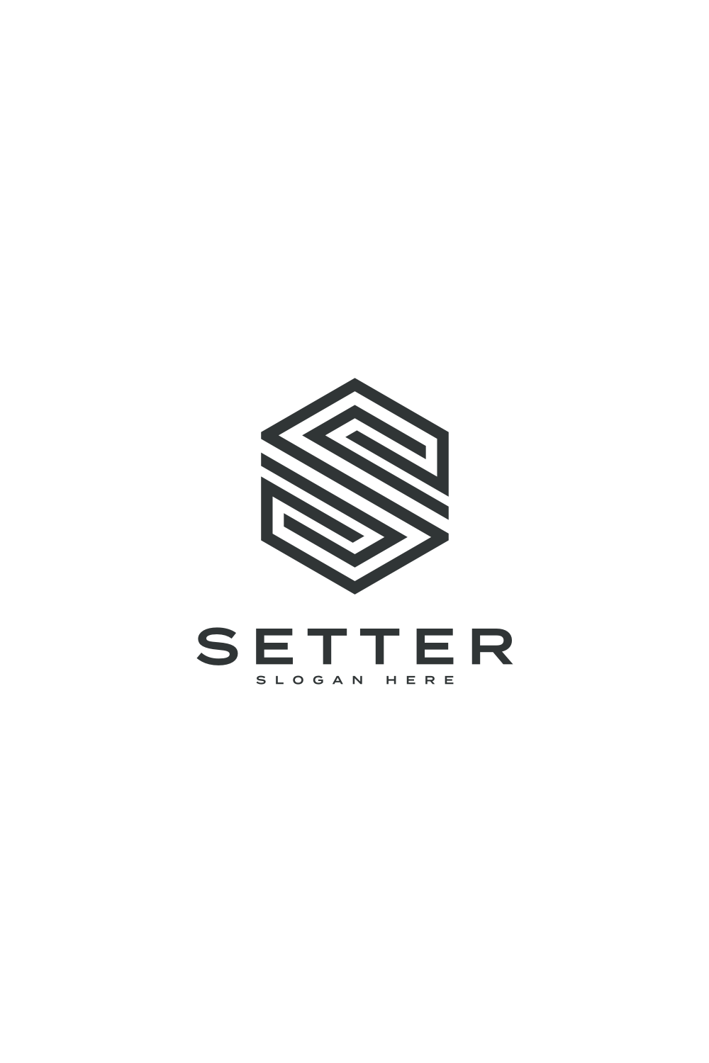 Initial Letter S Logo Vector Design Line Style pinterest image.