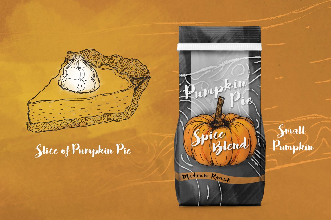 Use these pumpkins illustrations for your brand.