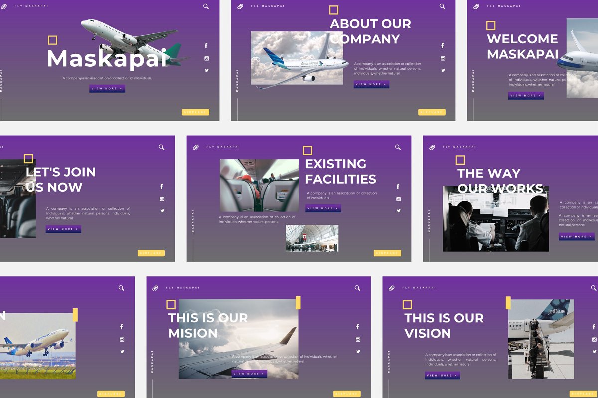 Cover image of MASKAPAI | Airline Template.