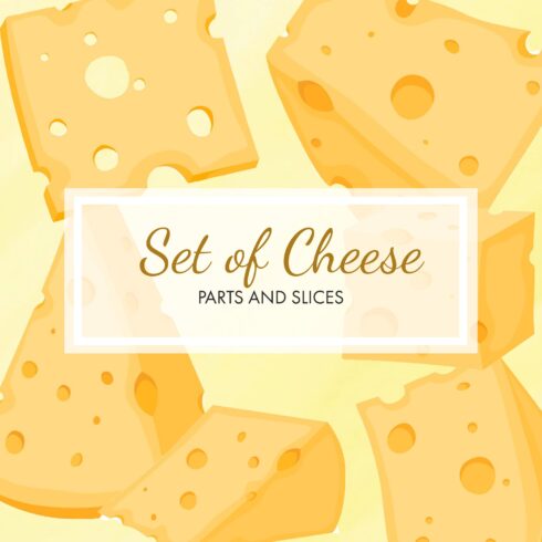 Colorful image of hard cheese slices.