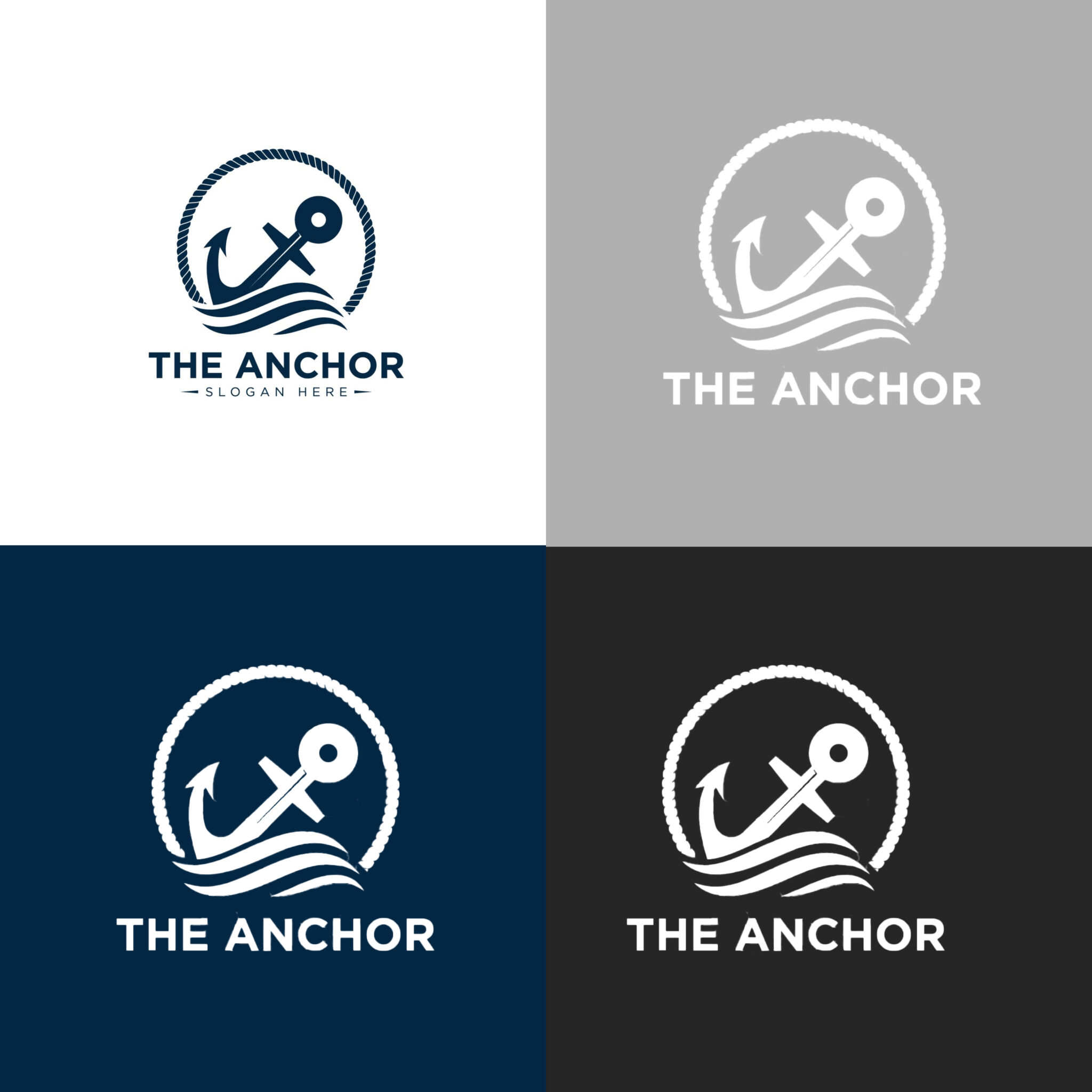 Ship Anchor and Rope Logo – MasterBundles