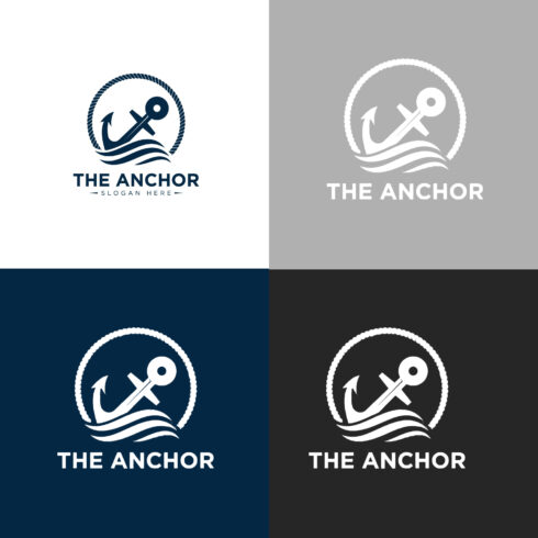 Ship Anchor and Rope Logo.