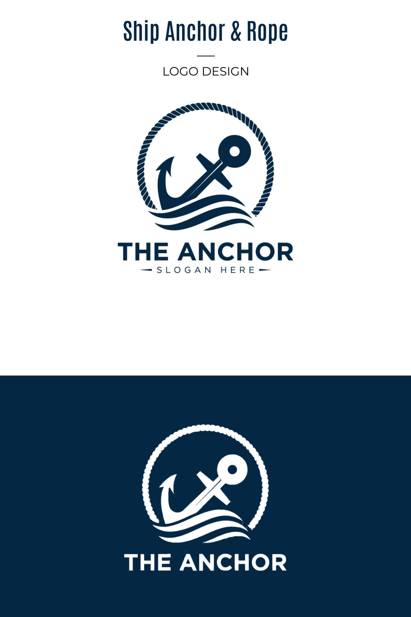 Ship Anchor and Rope Logo – MasterBundles