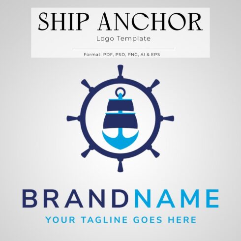Ship Anchor Logo Template.
