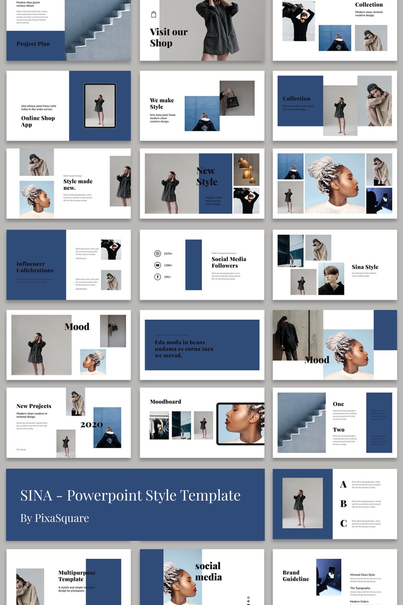 SINA - Powerpoint Style Template – MasterBundles