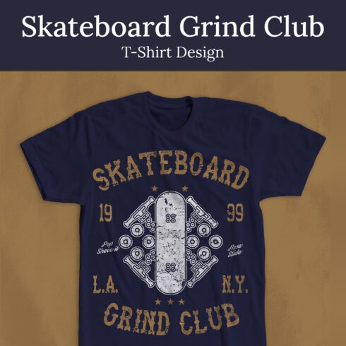 Skateboard Grind Club Shirt Design.