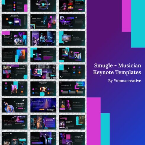 Smugle Musician Keynote Template - main image preview.