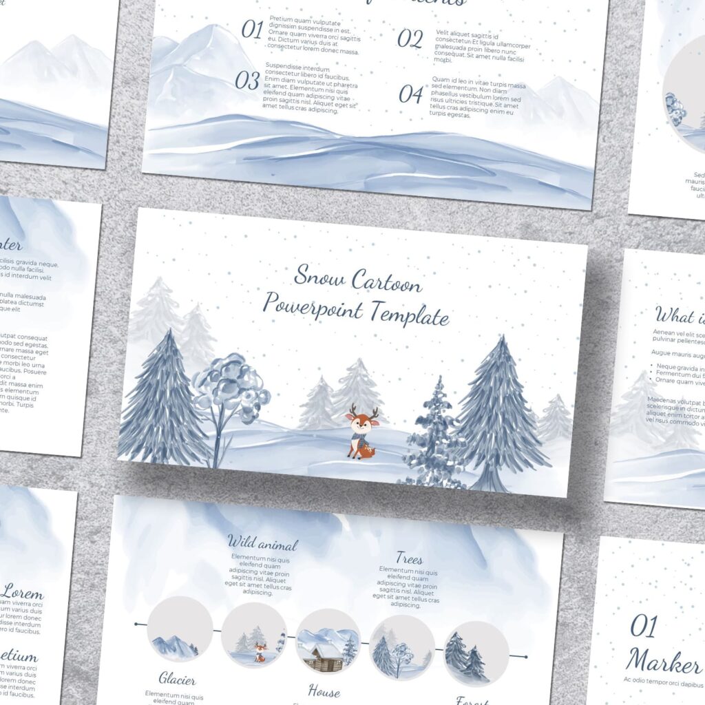 Snow Cartoon Powerpoint Template – MasterBundles