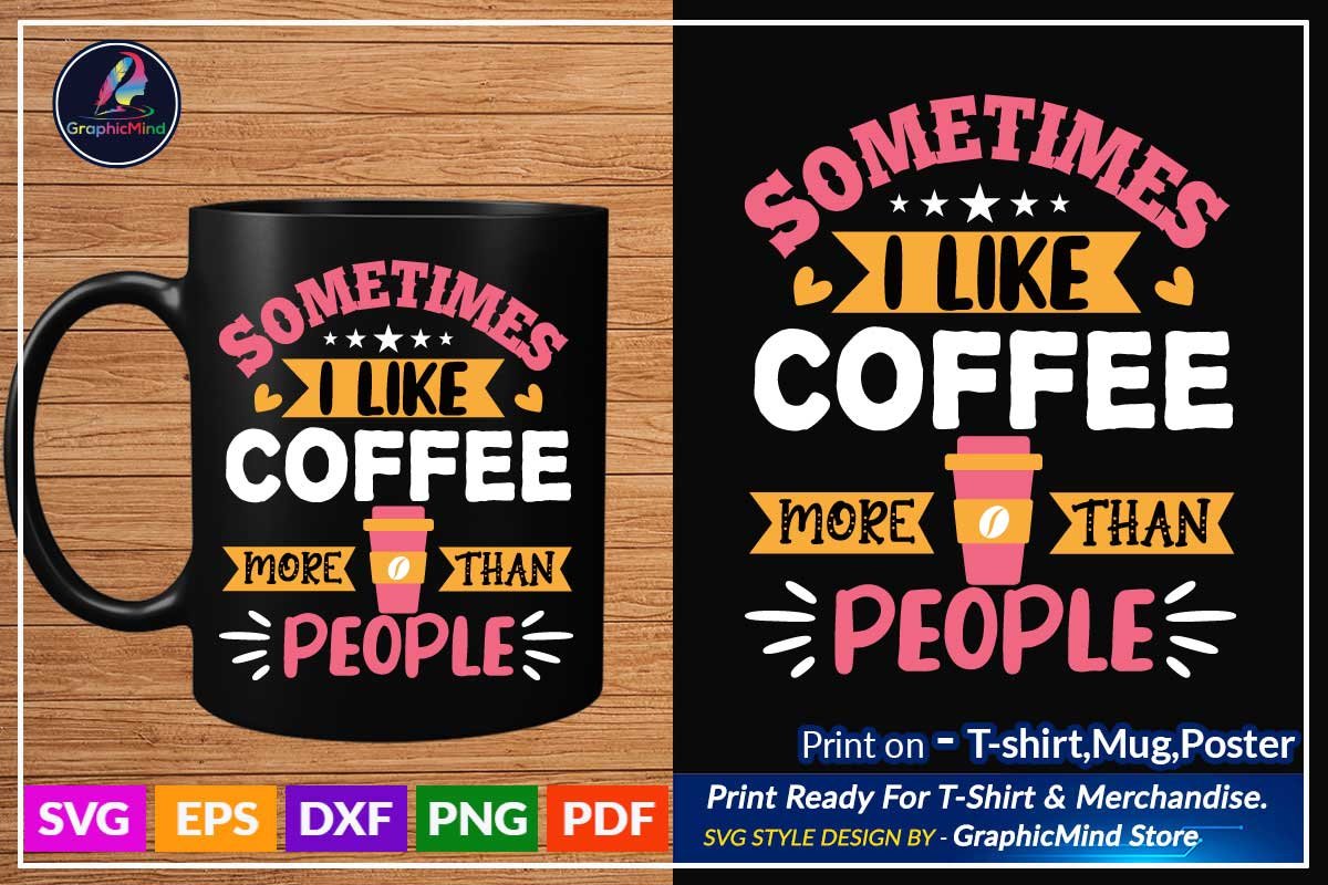 Big tea black cup with multicolor lettering.