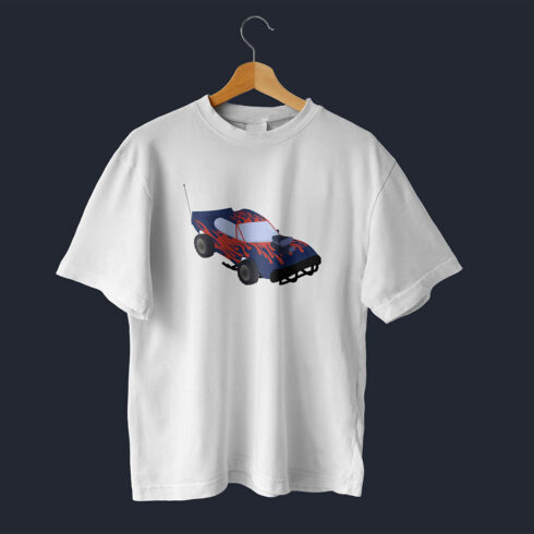 Sport Car Illustration T-Shirt Design cover image.