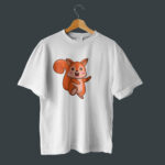 Cute Squirrel Illustration T-Shirt Design cover image.