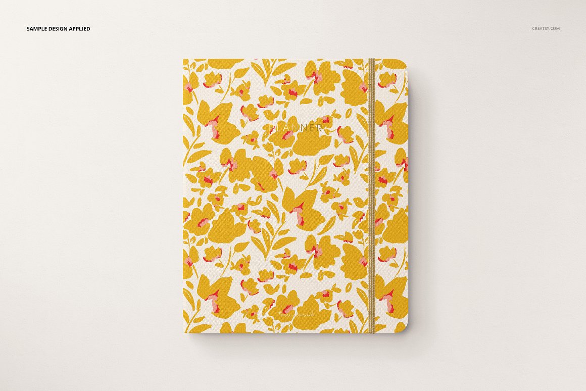 Images of stationery with patterns of flowers.