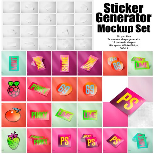 Collection of images of irresistible stickers.
