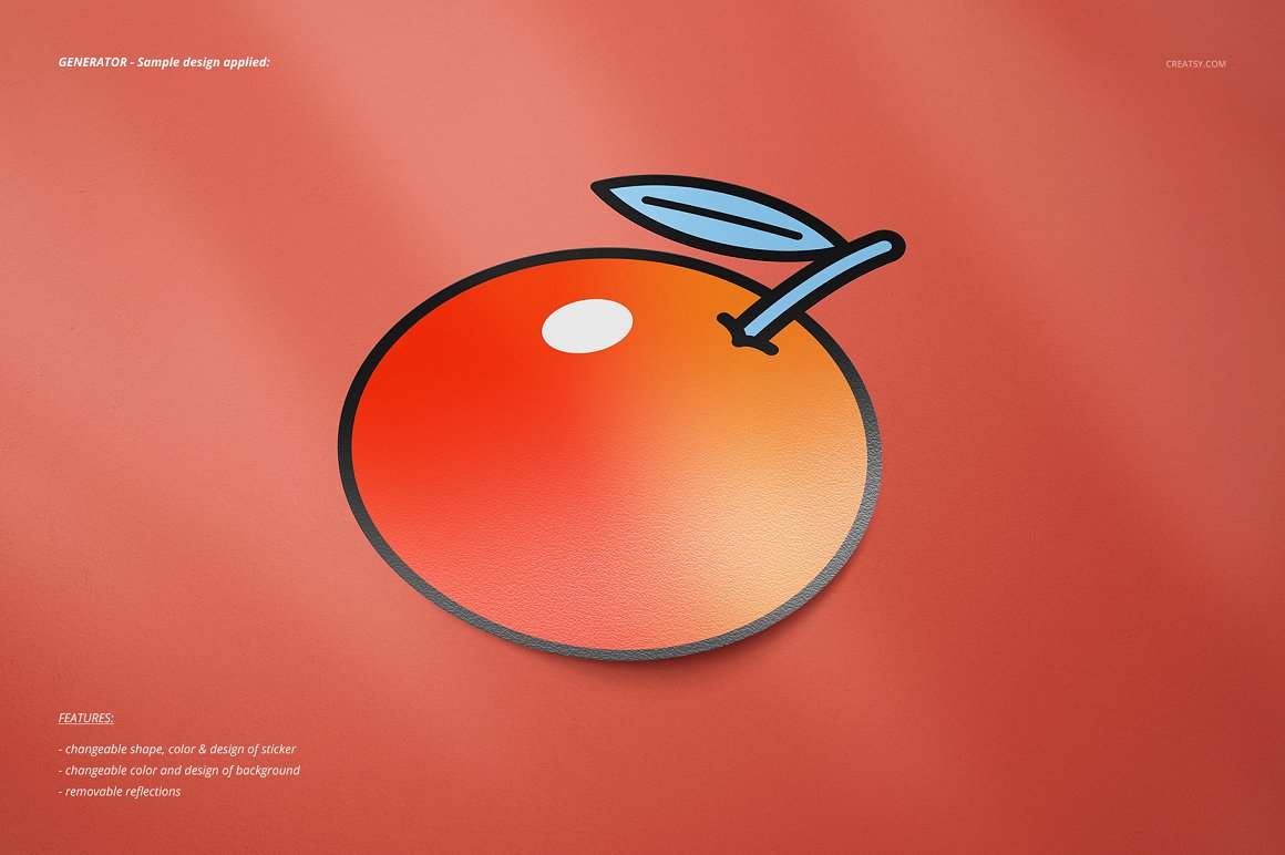 Images of lovely tangerine picture sticker.