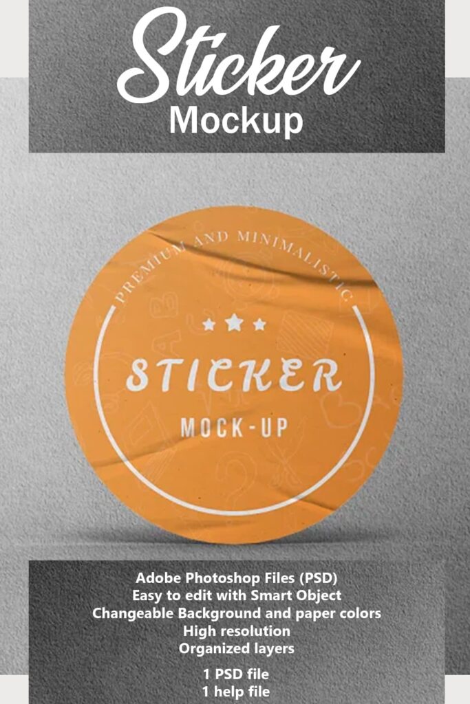 Sticker Mockup – MasterBundles