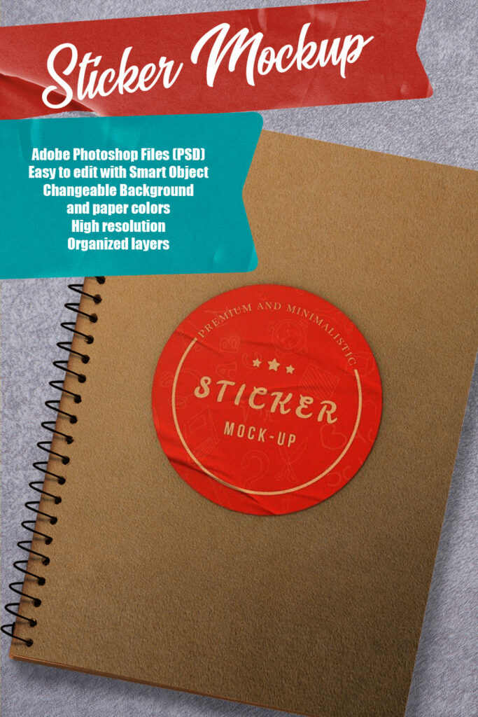 Sticker Mockup – MasterBundles