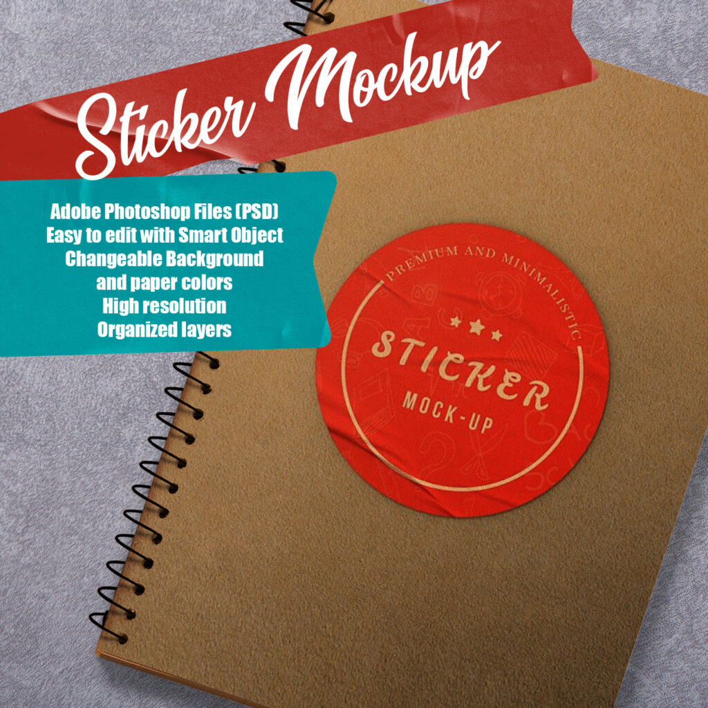 Sticker Mockup – Masterbundles