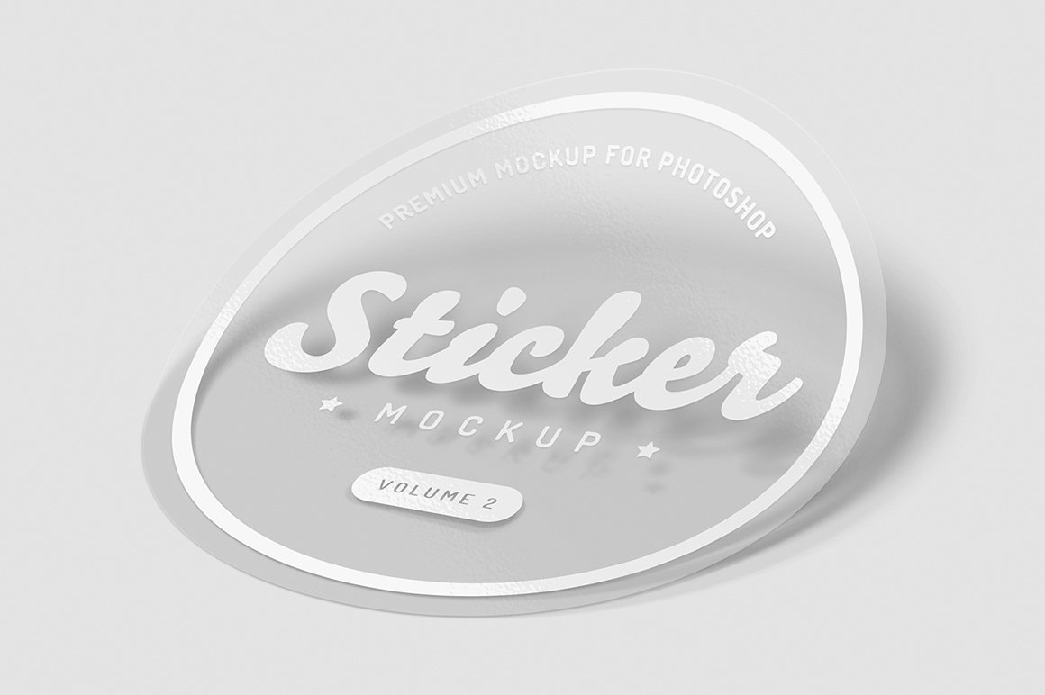 Irresistible round sticker mockup transparent.