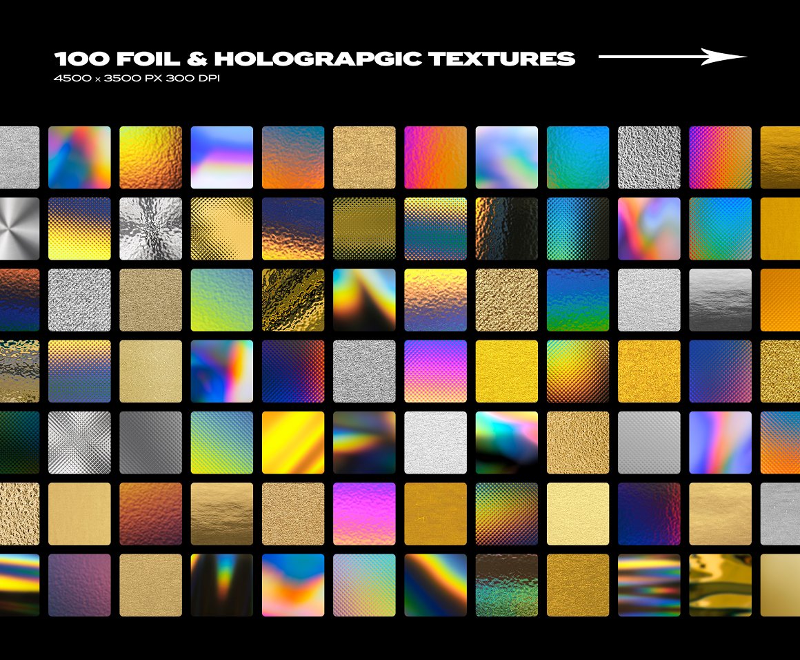 Collection of colorful textures for stickers.