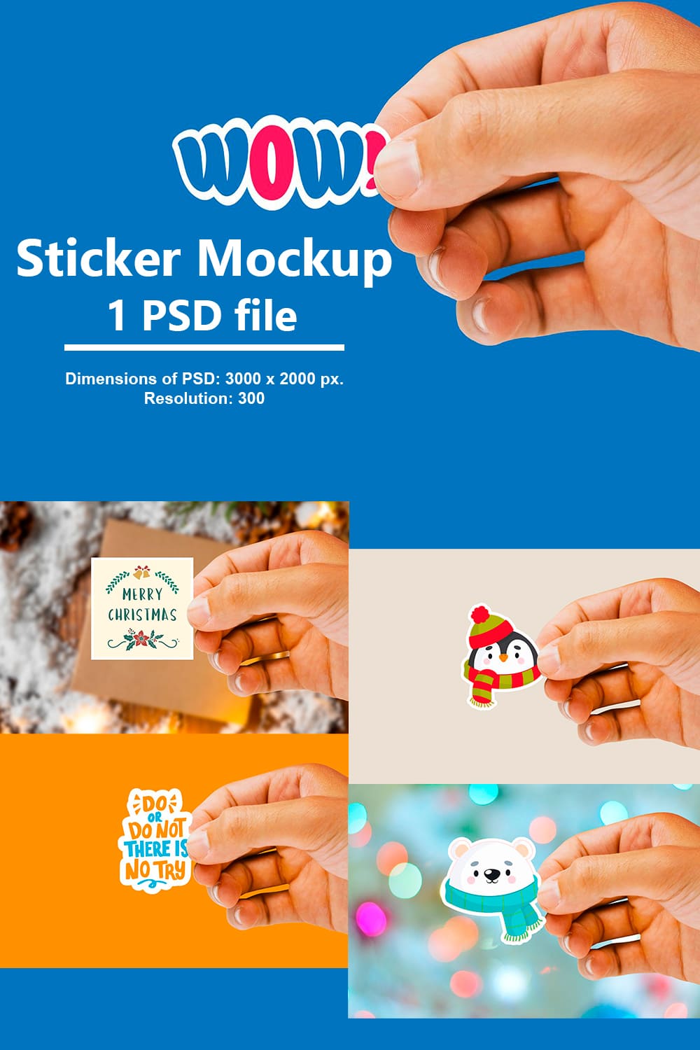 Set of pictures of colorful stickers.