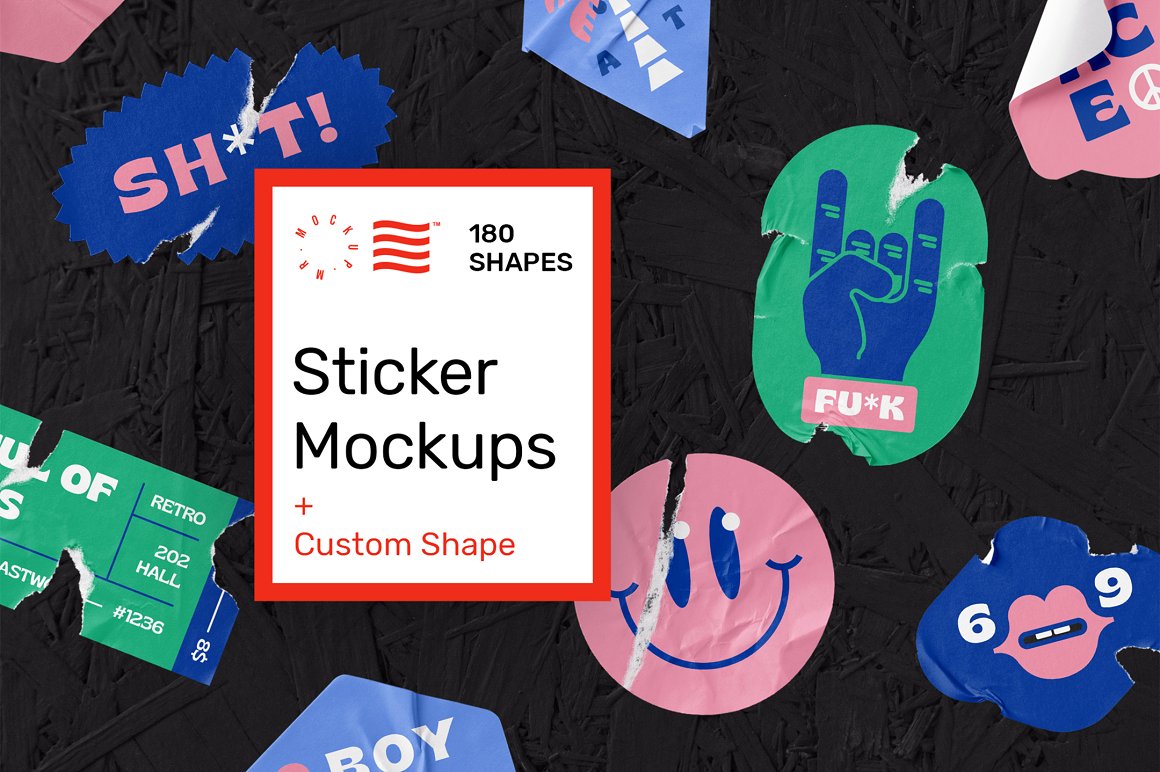 A selection of gorgeous stickers in various shapes.