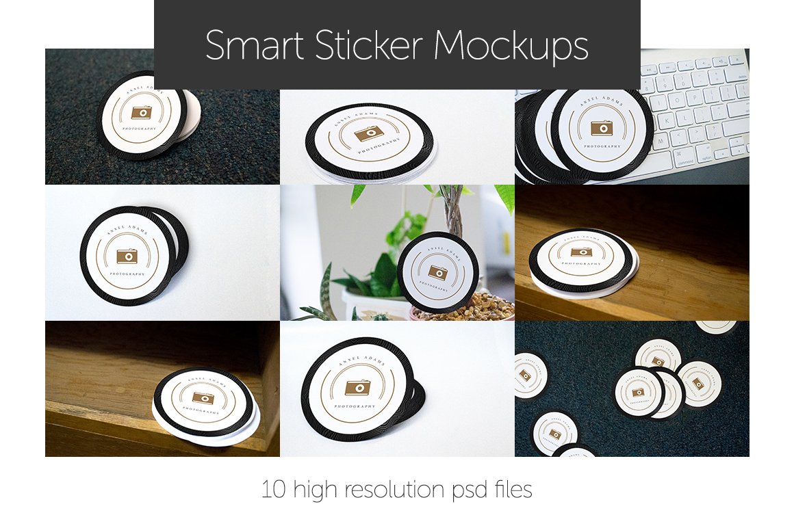 Collection of images with irresistible round stickers.