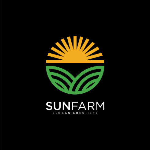 Sun Farm Logo Design Vector cover image.