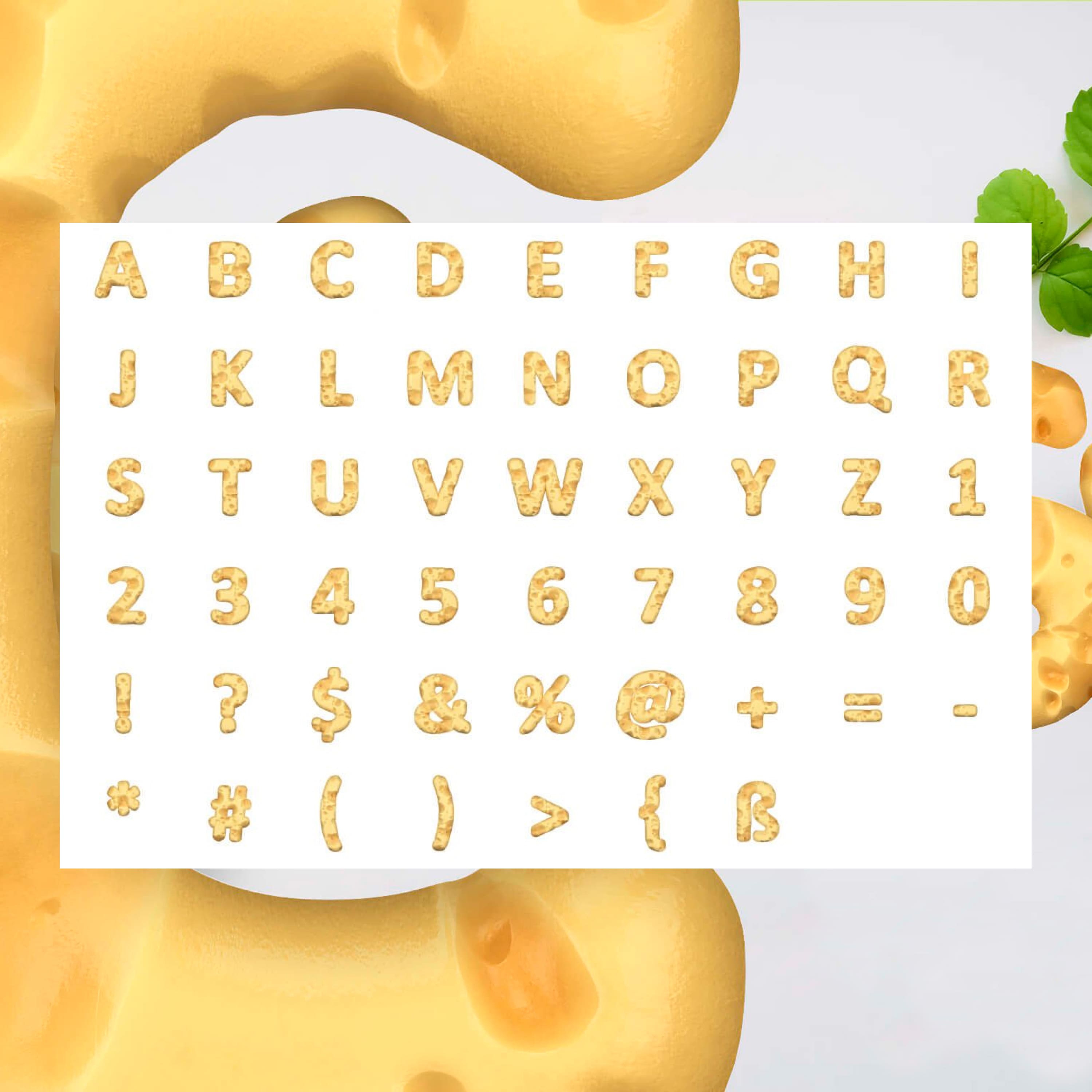 Colorful 3D Swiss Cheese Style Alphabet.