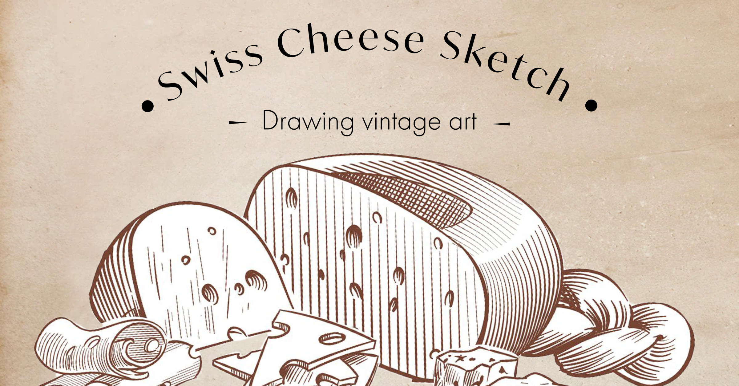 Sketch cheese various types cheeses fresh Vector Image
