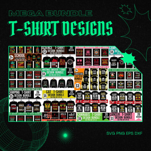 T-Shirt Designs Mega Bundle.