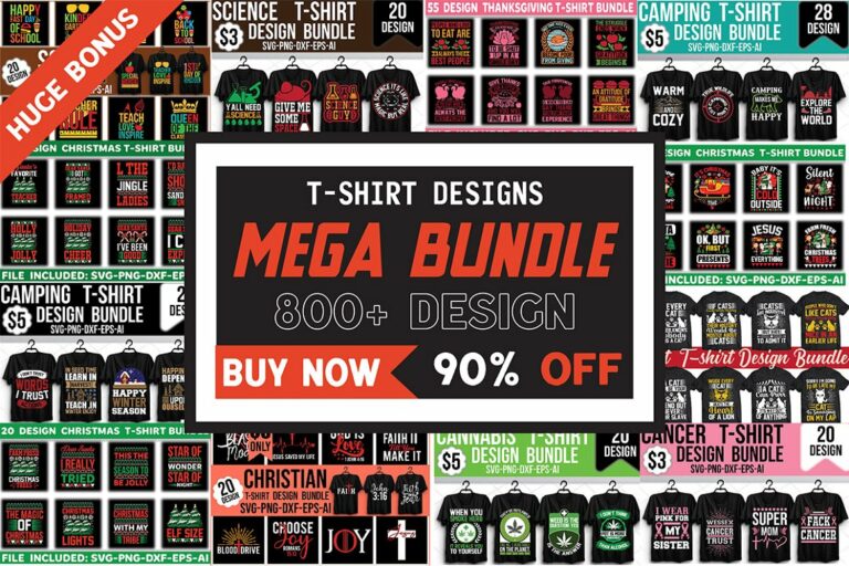 TShirt Designs Mega Bundle MasterBundles
